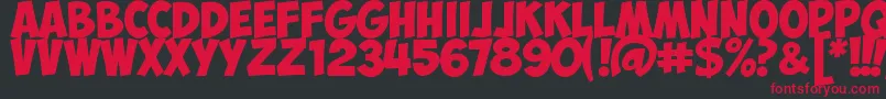 ObelixproCyr Font – Red Fonts on Black Background