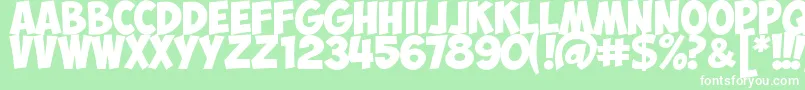 ObelixproCyr Font – White Fonts on Green Background