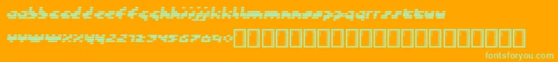 Fonte Token – fontes verdes em um fundo laranja