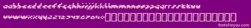 Token-fontti – vaaleanpunaiset fontit violetilla taustalla