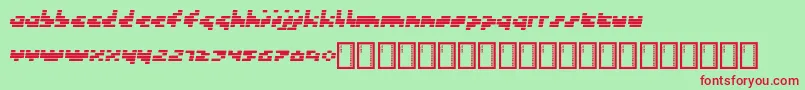 fuente Token – Fuentes Rojas Sobre Fondo Verde