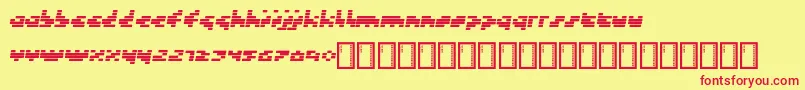 Token Font – Red Fonts on Yellow Background