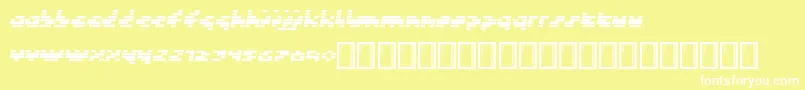 Token Font – White Fonts on Yellow Background