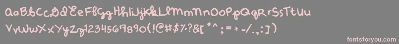 DenneEtude Font – Pink Fonts on Gray Background
