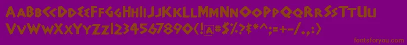 Шрифт Dyonisius – коричневые шрифты на фиолетовом фоне