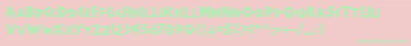 Dyonisius Font – Green Fonts on Pink Background