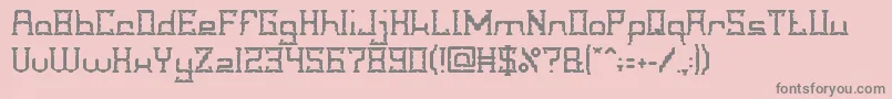 CrystalSoldier-Schriftart – Graue Schriften auf rosa Hintergrund
