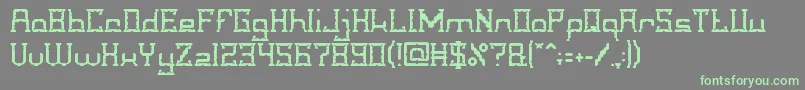 Weitere Informationen zur CrystalSoldier-Schriftart CrystalSoldier-Schriftart – Grüne Schriften auf grauem Hintergrund