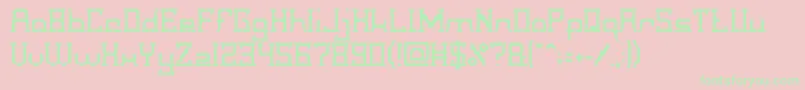 CrystalSoldier Font – Green Fonts on Pink Background