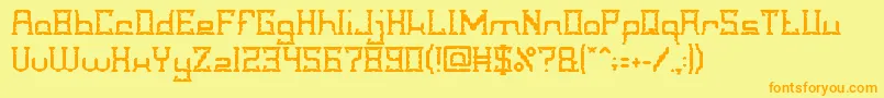CrystalSoldier Font – Orange Fonts on Yellow Background