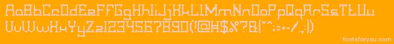 CrystalSoldier Font – Pink Fonts on Orange Background