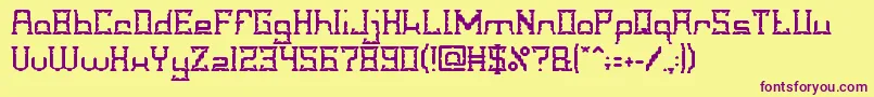 CrystalSoldier Font – Purple Fonts on Yellow Background