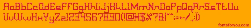 CrystalSoldier Font – Red Fonts on Orange Background