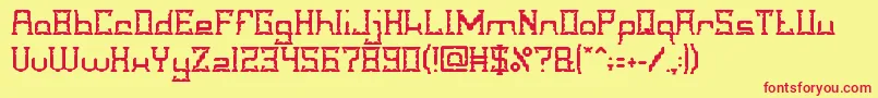 CrystalSoldier Font – Red Fonts on Yellow Background