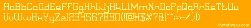 CrystalSoldier Font – Yellow Fonts on Orange Background