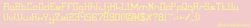CrystalSoldier Font – Yellow Fonts on Pink Background