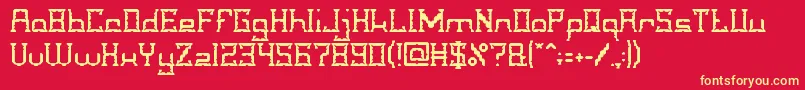 CrystalSoldier Font – Yellow Fonts on Red Background