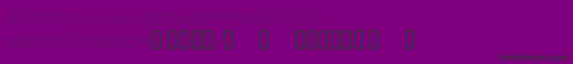フォントBouncingOnTheWalls – 紫の背景に黒い文字