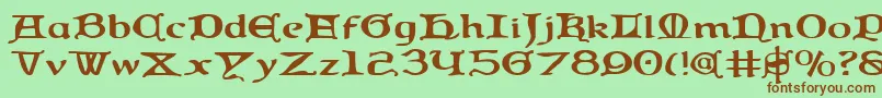 Queencountrye Font – Brown Fonts on Green Background