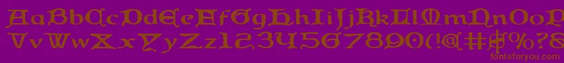 Queencountrye Font – Brown Fonts on Purple Background