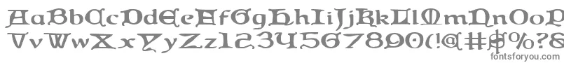 フォントQueencountrye – 白い背景に灰色の文字