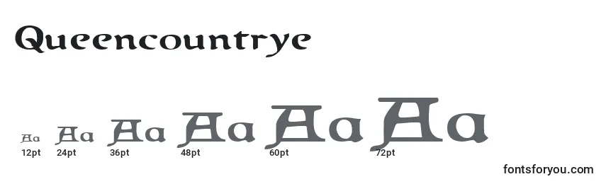 Queencountrye Font Sizes