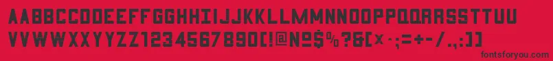 3x51 Font – Black Fonts on Red Background