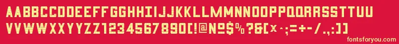 3x51 Font – Yellow Fonts on Red Background