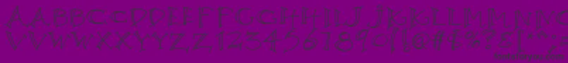 K26argento-Schriftart – Schwarze Schriften auf violettem Hintergrund