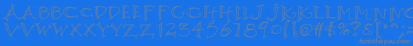 K26argento-Schriftart – Graue Schriften auf blauem Hintergrund