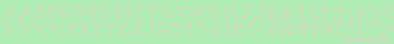 K26argento Font – Pink Fonts on Green Background