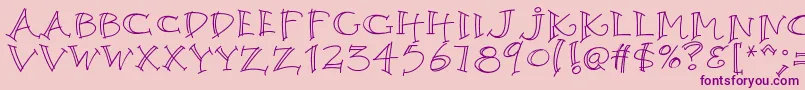 K26argento Font – Purple Fonts on Pink Background