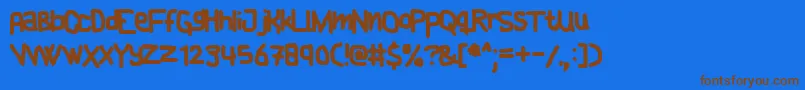 Cake ffy Font – Brown Fonts on Blue Background