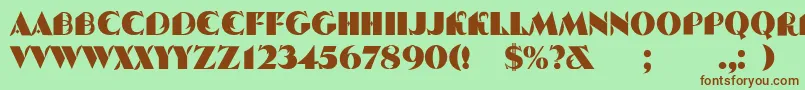 Шрифт SerpAndMolot – коричневые шрифты на зелёном фоне