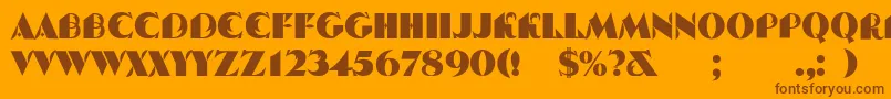 SerpAndMolot Font – Brown Fonts on Orange Background