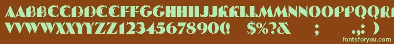 SerpAndMolot Font – Green Fonts on Brown Background