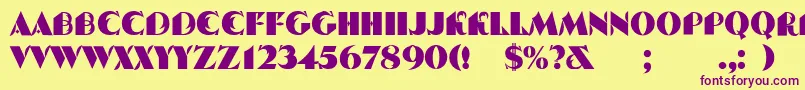 SerpAndMolot-Schriftart – Violette Schriften auf gelbem Hintergrund