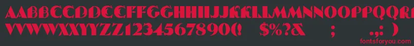 SerpAndMolot Font – Red Fonts on Black Background