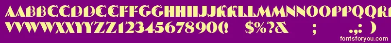 SerpAndMolot Font – Yellow Fonts on Purple Background