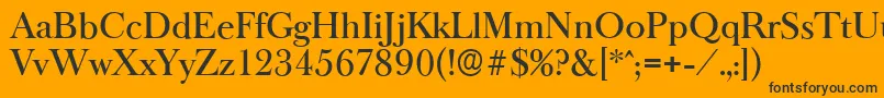 BaskeroldserialMediumRegular Font – Black Fonts on Orange Background