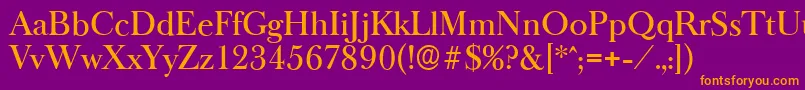 BaskeroldserialMediumRegular Font – Orange Fonts on Purple Background
