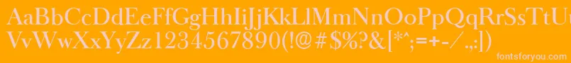 BaskeroldserialMediumRegular Font – Pink Fonts on Orange Background