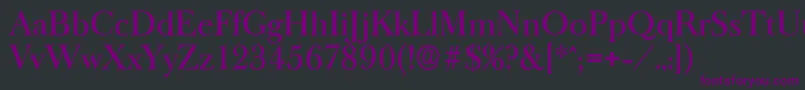 BaskeroldserialMediumRegular Font – Purple Fonts on Black Background