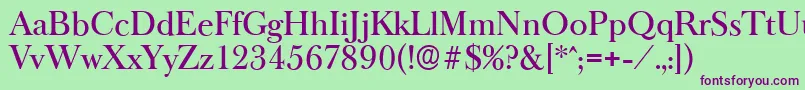 BaskeroldserialMediumRegular Font – Purple Fonts on Green Background