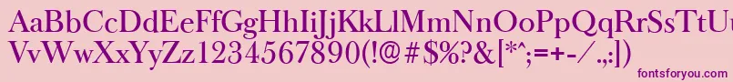 BaskeroldserialMediumRegular Font – Purple Fonts on Pink Background