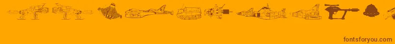 More about AndersonUfo Font AndersonUfo Font – Brown Fonts on Orange Background