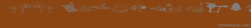 AndersonUfo Font – Gray Fonts on Brown Background
