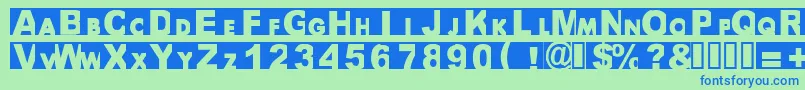 Bigarialultrabold Font – Blue Fonts on Green Background