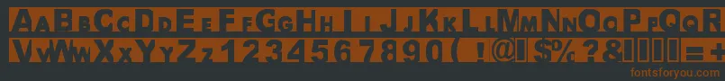 Bigarialultrabold-fontti – ruskeat fontit mustalla taustalla