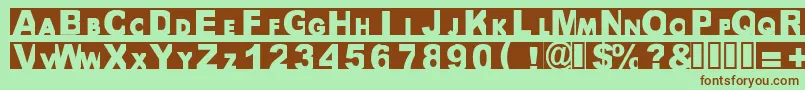 Bigarialultrabold Font – Brown Fonts on Green Background